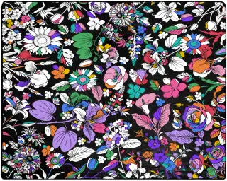 Garden Blooms coloring blanket design