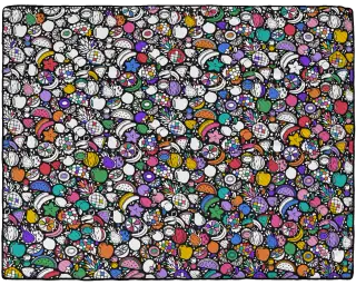 Fruit Market coloring blanket design